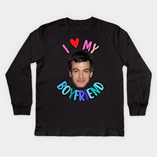 I Love My Boyfriend Nathan Fielder Kids Long Sleeve T-Shirt